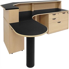 Premier Custom Reception Desk with Left Hand Peninsula