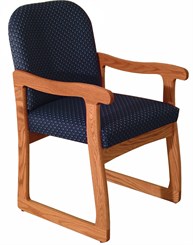 Prairie Reception Seating Series - Single Sled Base Chair w/ Arms