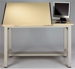 Professional Split Top Steel Post Drawing Table
