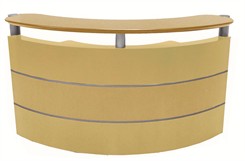 Quarter Round Wood Reception Desk in 2 Finishes