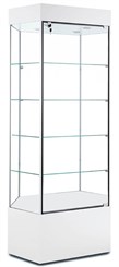 QuickShip Hexagonal Tower Pedestal Display Case