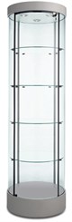 QuickShip Round Tower Display Case