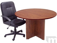48" Round Cherry Laminate Conference Table
