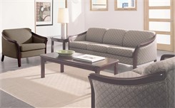 Sculpted Exposed Wood Reception Seating - Reception Chair