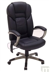 Heated Shiatsu Massage Leather Office Chair