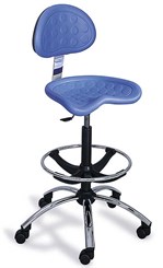 Sit-Star Stool with Backrest and 23" to 31" Seat Height