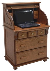 Solid Oak Laptop Computer Scholar's Desk