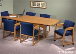 Solid Oak Boat Shaped Conference Tables