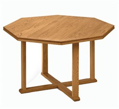 Solid Oak Octagonal Conference Table