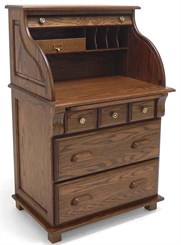 Solid Oak Roll Top Scholar's Desk
