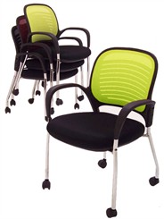 Stackable Guest/Meeting Chair on Casters