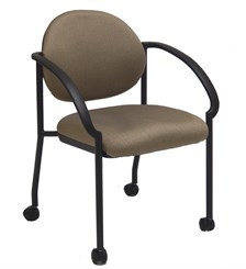 Stackable Chair w/Flared Arms and Casters