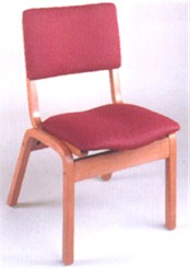 Stackable Wood Half Back Chair