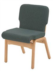 Stackable Wood Wing Back Chair
