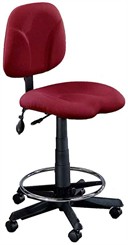Swivel Task Stool w/ Inflatable Lumbar and 23" to 33" Seat Height