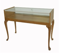 QuickShip Tabletop Display Case with Queen Anne Legs