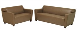 Taupe Leather Reception Series