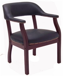 Traditional Leather Guest/Reception Chair