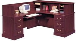 Traditional Reception Desk with Left Return