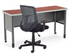 Modular Steel Post Leg Training Table Series - 59"W Steel Training Table