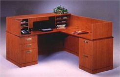Transitional Reception Desk with Right Return