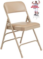 Triple Brace Vinyl Padded Steel Folding Chair