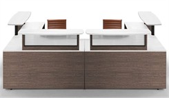 Two Person Custom U-Shaped Reception Desk