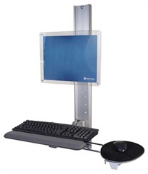 Wall Track Mounted Computer Workstation