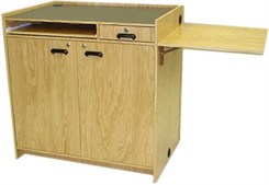 Wood Veneer Multimedia Workstation