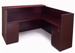 Genuine Mahogany Veneer Reception Desk