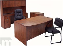 Cherry Laminate Office Furniture by Gibraltar -- 4-Piece Package