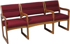 Triple Sled Base Bariatric Sofa