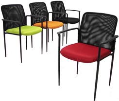 Mesh Stackable Guest Chair w/Color Burst