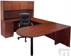 Peninsula U-Shaped Workstation w/Hutch 